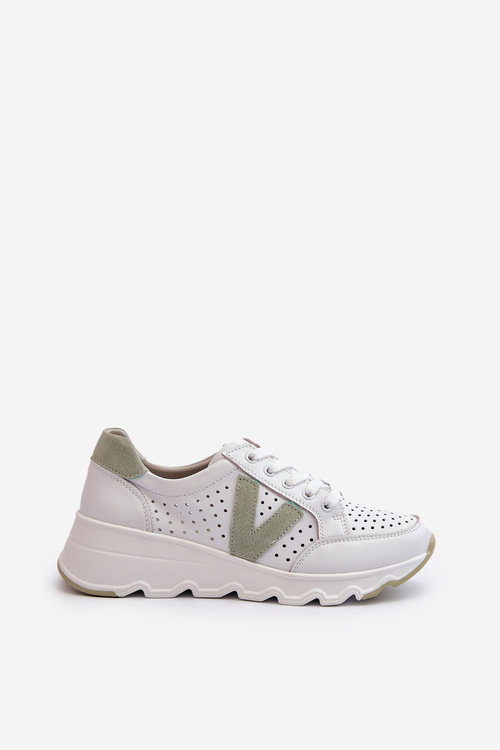 Жіноче шкіряне легке спортивне взуття бежеві Eleonori