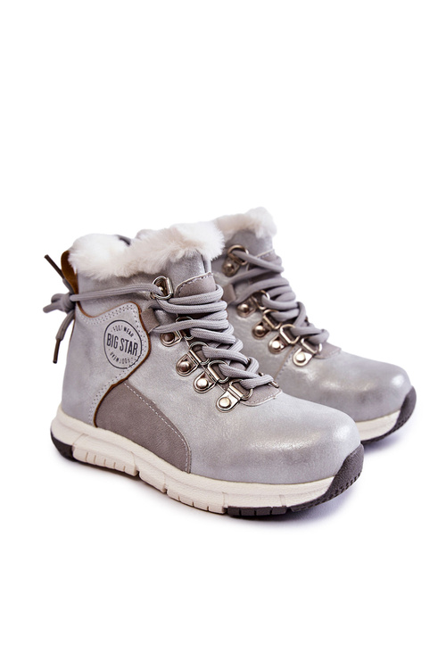 Чоботи дитячі утеплені на блискавці Big Star KK374178 Silver