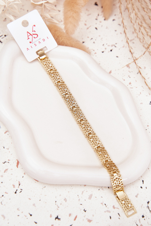 Жіночий браслет із хірургічної сталі золото