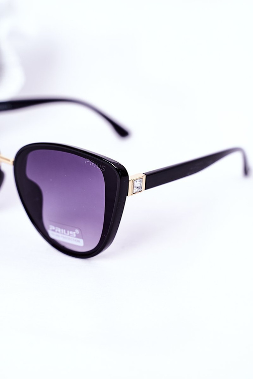 Жіночі сонцезахисні окуляри метелики чорні з графітовим омбре