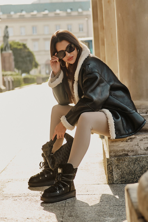 Водонепроникні снігові черевики на платформі vegan D.Franklin DFSH370004 Чорні