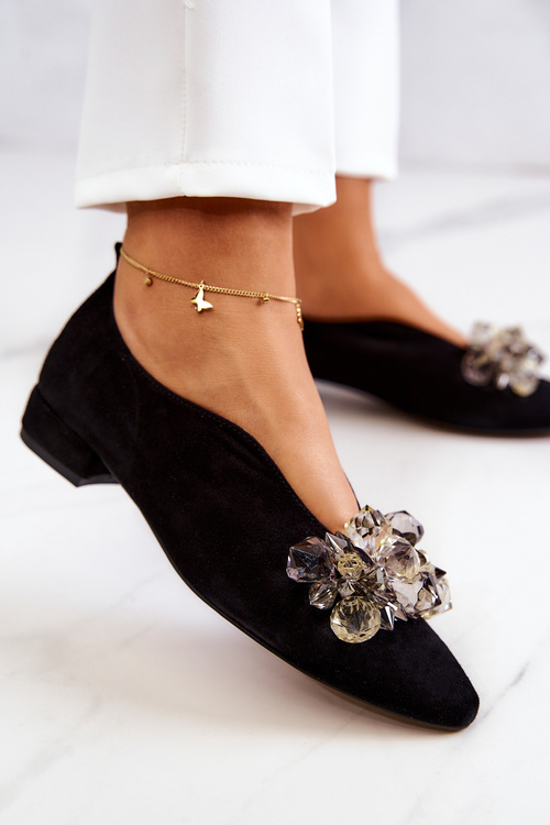 Елегантні замшеві туфлі з декором Black McQueen