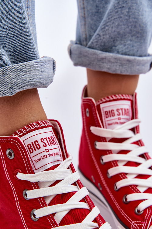 Жіночі класичні високі кросівки Big Star T274024 Червоні
