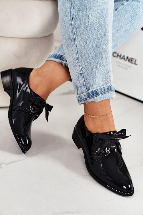 Жіночі броги Laura Messi 2044 лаковані чорні