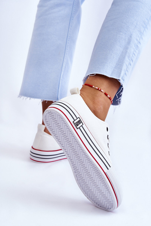 Жіночі тканинні кросівки на платформі Big Star LL274180 Білі