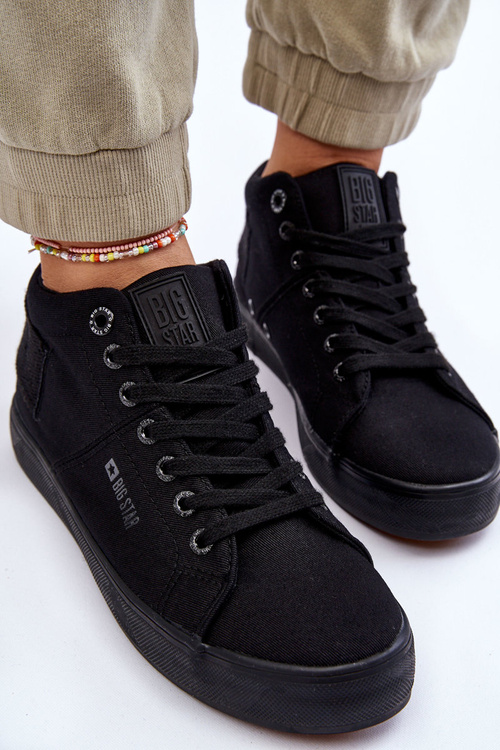 Жіночі класичні високі кросівки Big Star LL274001 Чорні