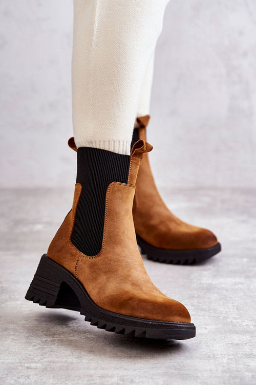 Жіночі теплі чоботи на підборах Camel Abella