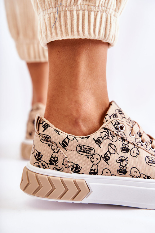 Жіночі кросівки спортивне взуття візерунок бежевий Awersa