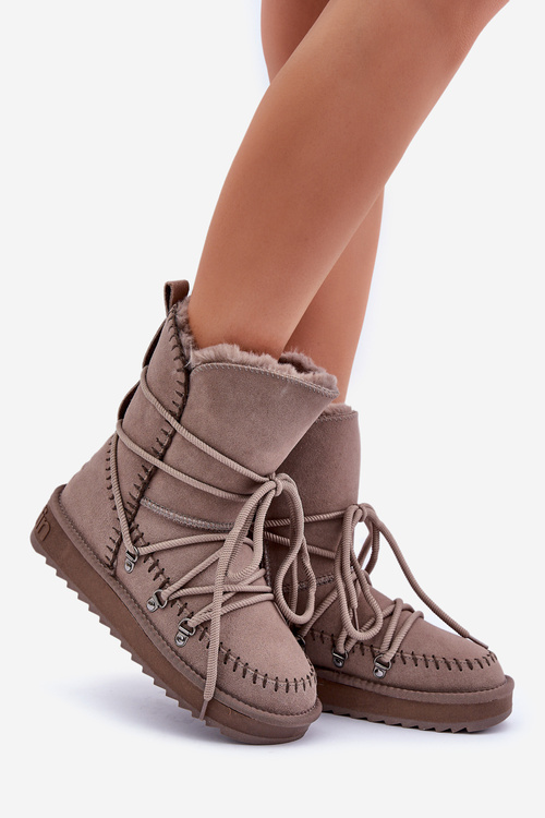 Жіночі Снігоступи З Природного Замші D.Franklin DFSH375004 Taupe