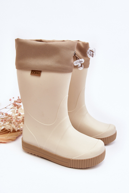 Дитячі черевики Wellington з коміром Wave Gokids 979 Beige