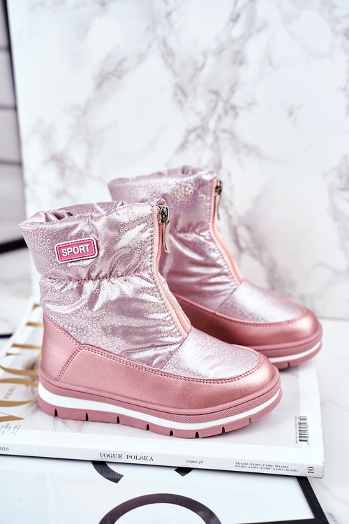 Жіночі снігові черевики теплі з натуральної вовни рожеві бульбашки
