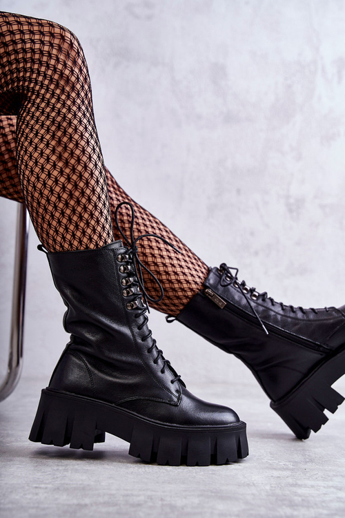 Шкіряні теплі черевики GOE KK2N4013 Black