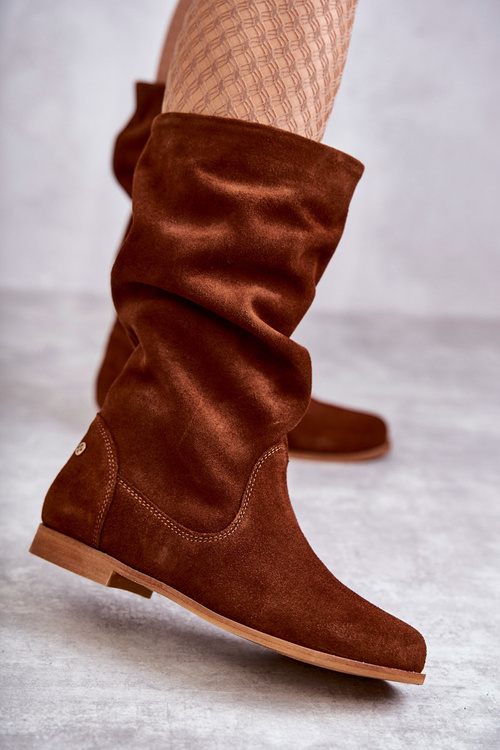 Жіночі замшеві черевики Maciejka 05057-29 Коричневий