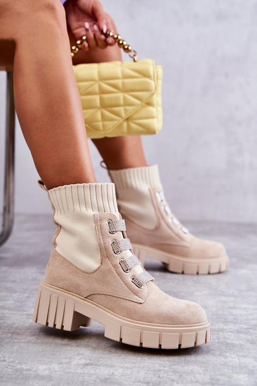 Замшеві слипони Чоботи бежеві Hope