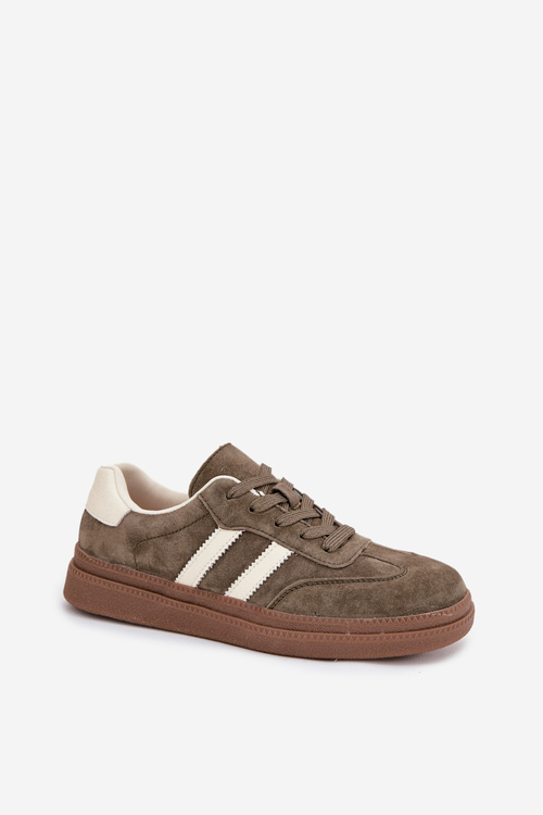 Жіночі кеди з замші на платформі темно-зелені Sylviona