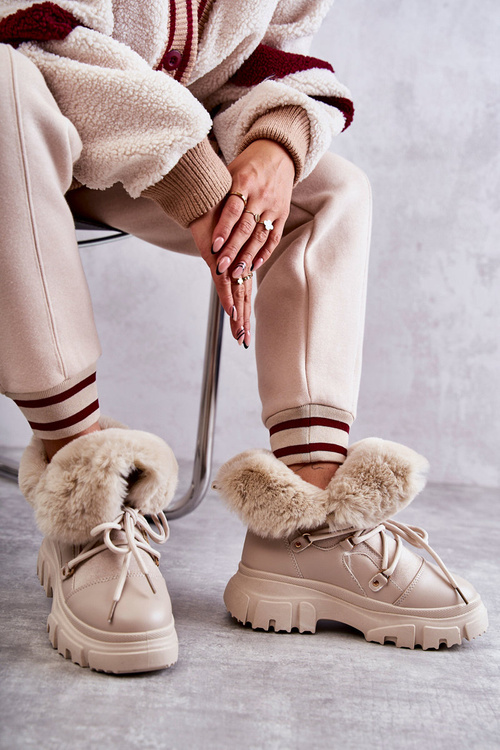 Теплі черевики Trappers Beige Charles