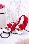 Дитячі новорічні тапочки з Дідом Морозом1 Red Xmas