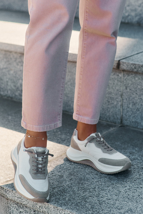 Жіночі Замшеві Кросівки На Платформі Big Star RR274A344 HI-POLY SYSTEM Бежеві