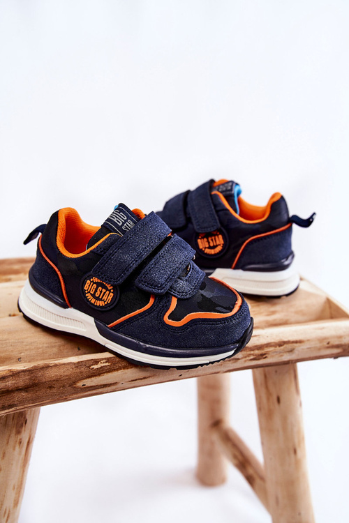 Дитяче спортивне взуття з системою Memory Foam на липучці Big Star KK374183 Темно-синій