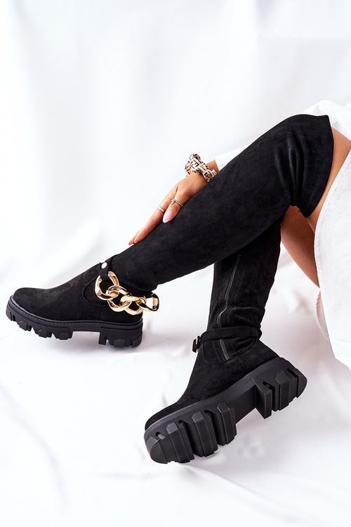 Чорні замшеві чоботи Окленд