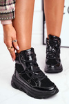 Жіночі зимові черевики Кросівки чорні Missy