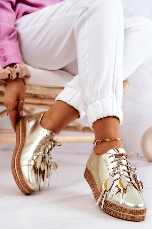 Шкіряне взуття Maciejka 04550-25 Золотий