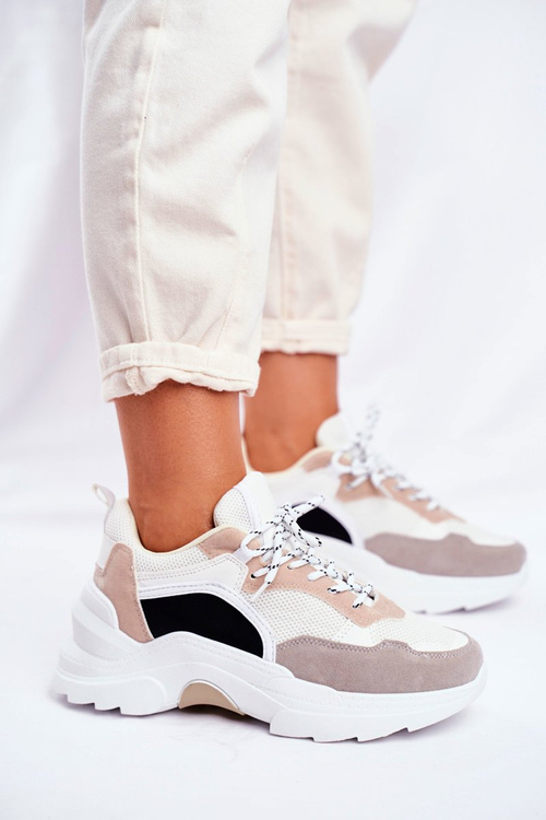 Жіноче спортивне взуття Кросівки білий бежевий Mindanao
