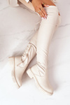 Шкіряні чоботи Beige Selina