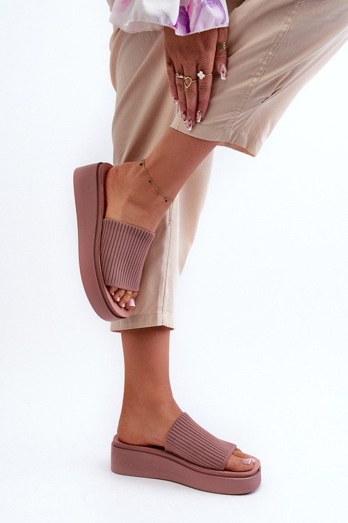 Жіночі босоніжки на платформі Sergio Leone SK083H Рожеві