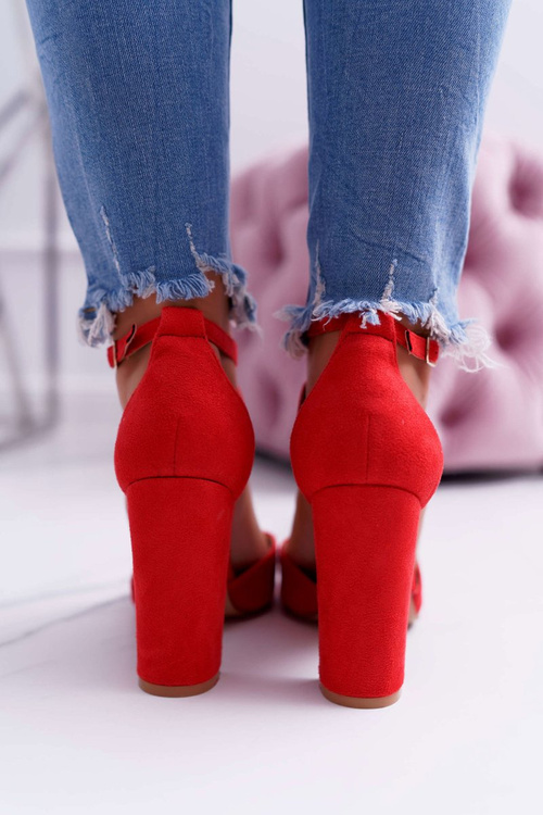 Жіночі туфлі на шпильці Red High Traffic