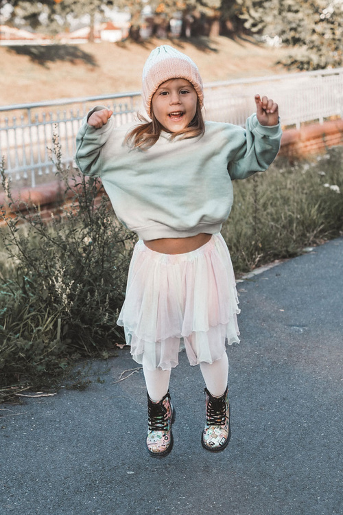 Дитячі теплі чоботи з принтом Рожевий Dexi