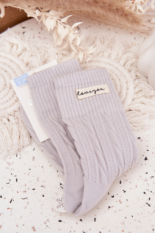 Теплі Жіночі Носки З Вовною Jasnoszare