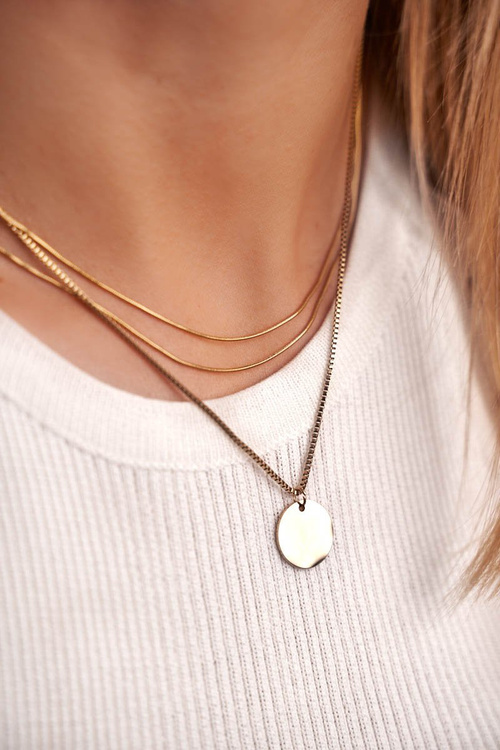 Жіноче золоте потрійне намисто Wilma