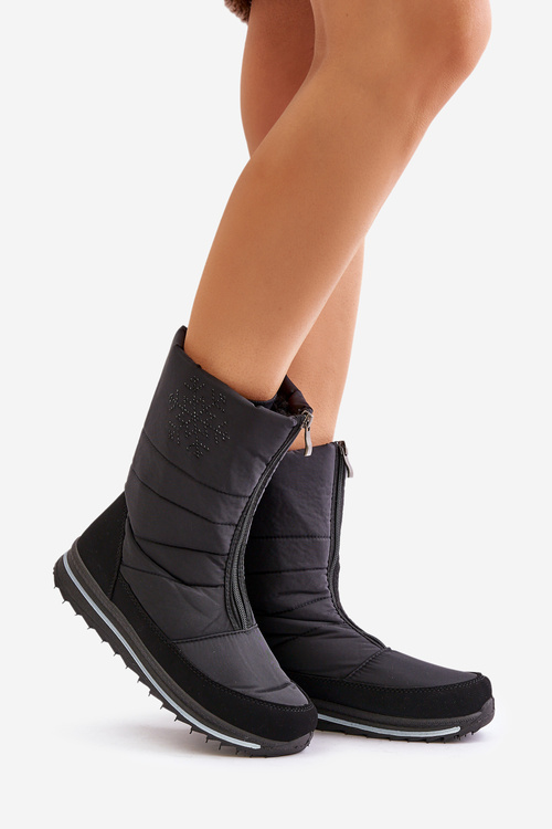 Жіночі зимові черевики на блискавці PROGJ-22-130 Чорні