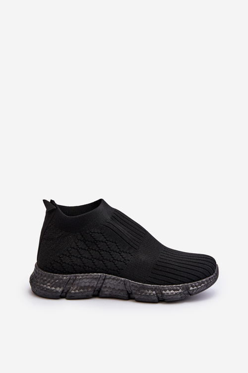 Жіночі кросівки без шнурівки чорні Liraelia