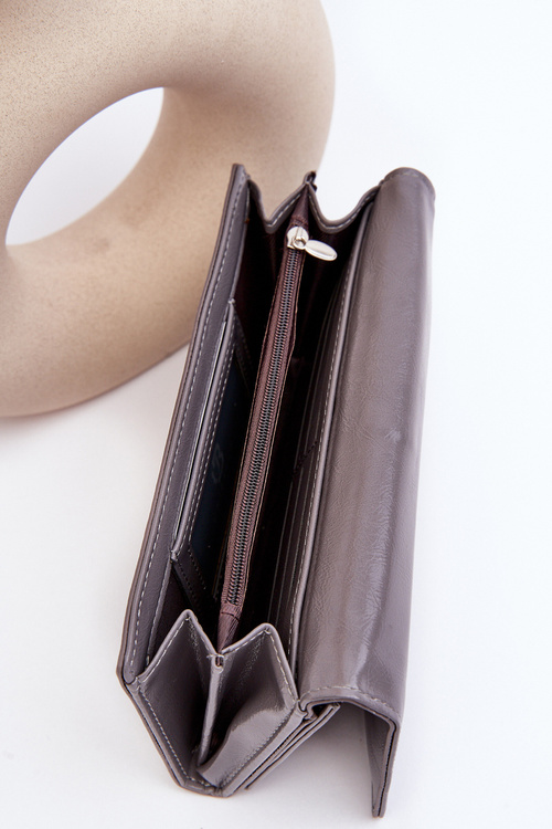 Жіночий гаманець на магнітній застібці сірий Harmale