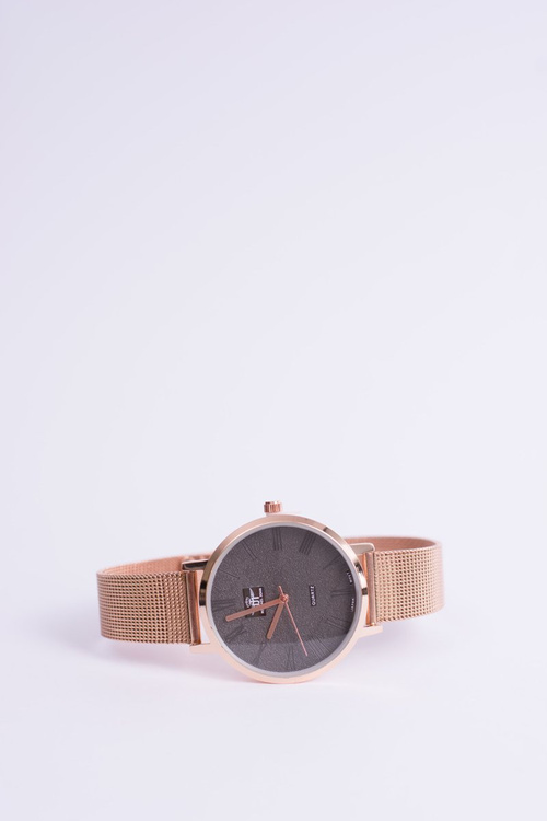 Жіночий годинник Michael John Elis Pink Gold / Grey Shield