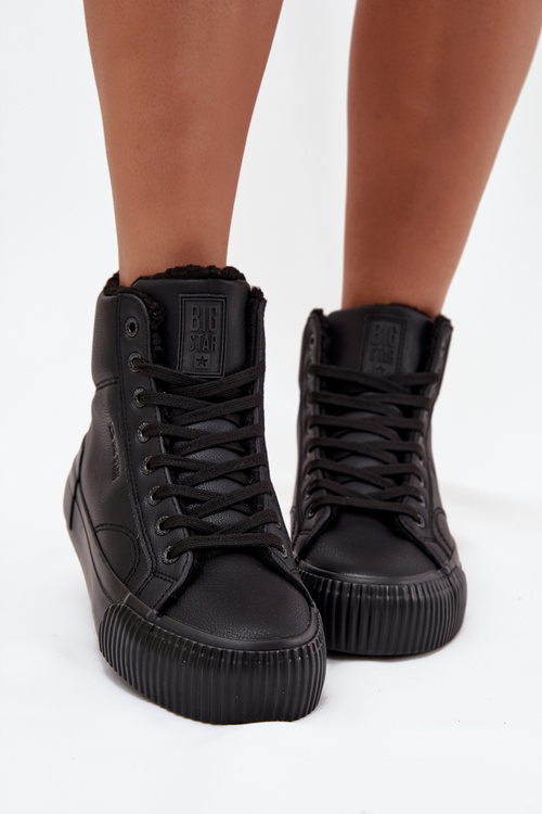 Утеплені Жіночі Кеди На Платформі Big Star OO274796 Чорні