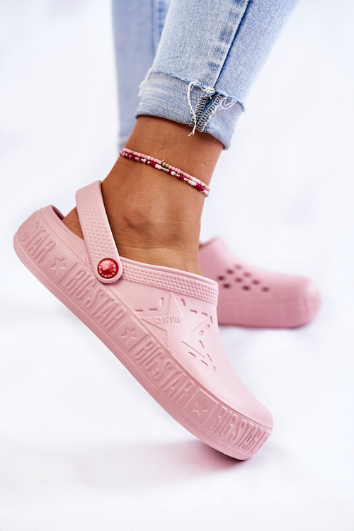 Жіночі світлі тапочки Big Star II275008 Рожеві