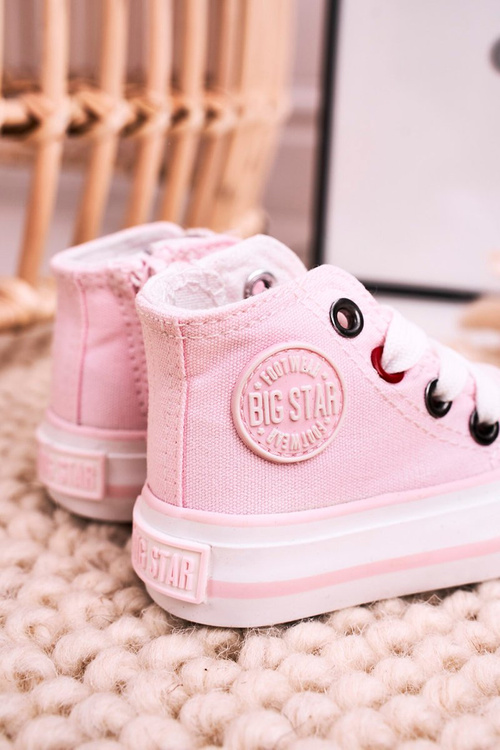 Високі дитячі кросівки на блискавці BIG STAR HH374191 Рожеві