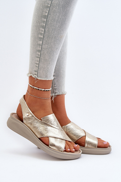 Шкіряні босоніжки на танкетці Black Morgan