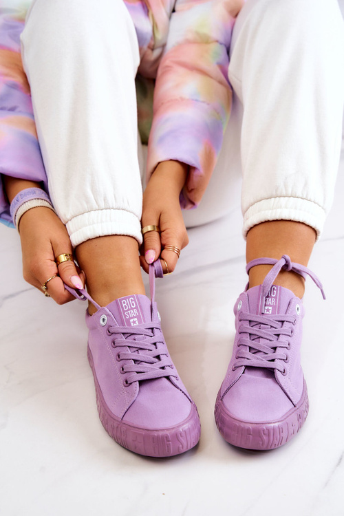 Жіночі низькі кросівки Big Star JJ274416 Фіолетові