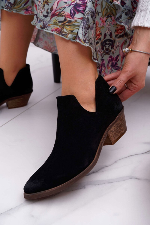 Жіночі чорні весняні шкіряні черевики Anabella