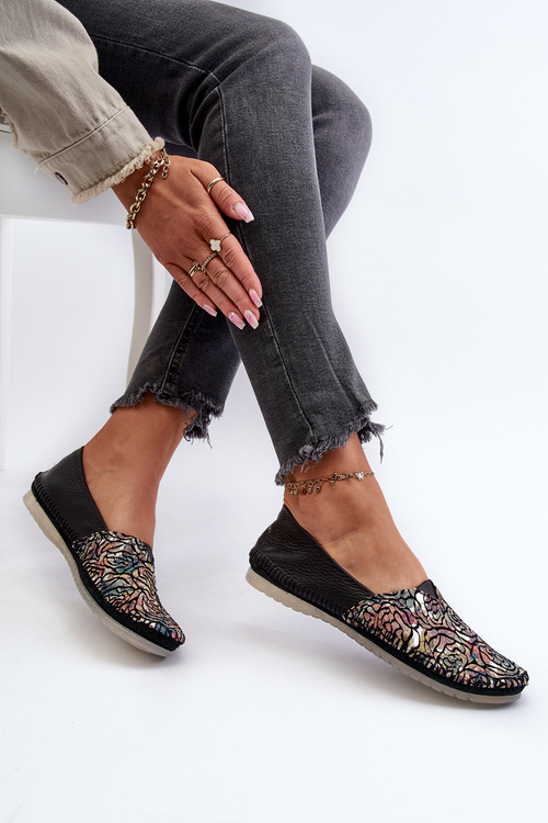 Жіночі шкіряні балетки Maciejka 1930B чорні