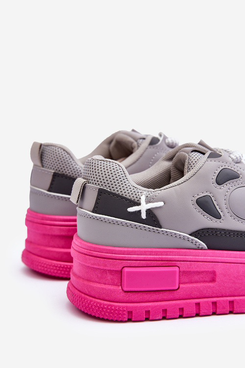 Жіночі кросівки на платформі сірі Finos