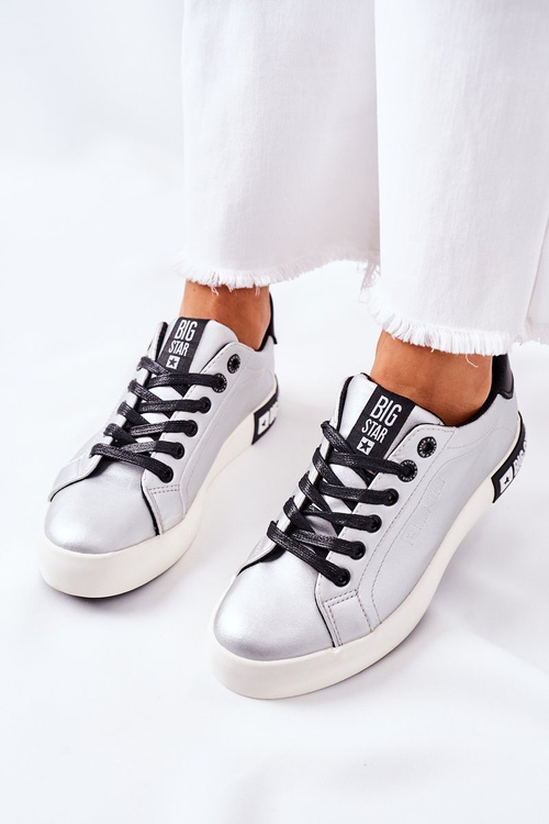 Жіночі шкіряні кросівки BIG STAR II274034 Silver