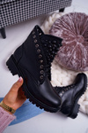 Чоботи жіночі з перлами Теплі чорні Memer