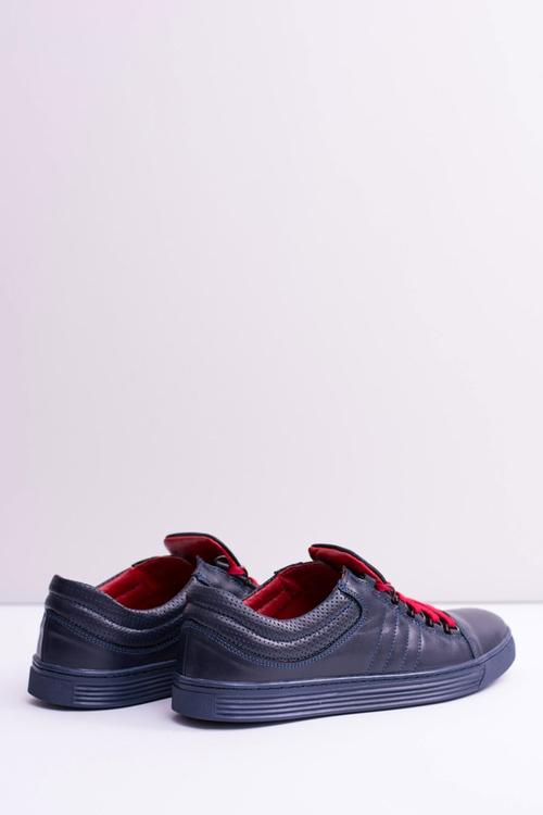 Чоловічі шкіряні тенні темно-сині Elon