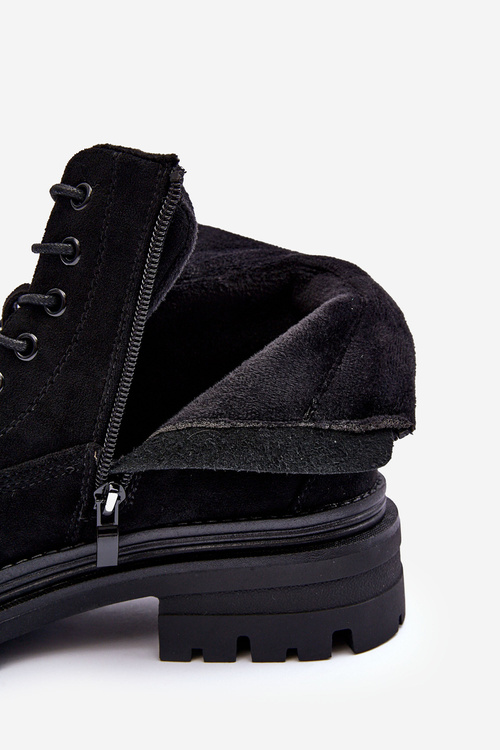 Замшеві черевики Trapper на флісовій підкладці Black Alden