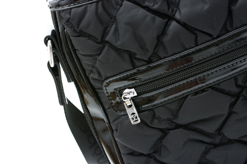 Стьобана чорна сумочка Letterman Nobo